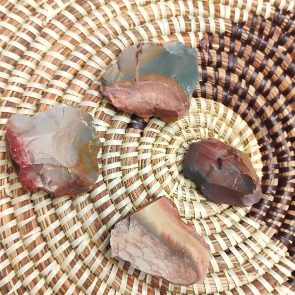 Set of 4 Desert Jasper Stones - Raw NEW